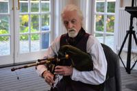 Abend mit einem schottischen Dudelsack