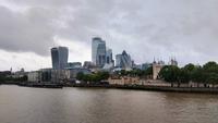 116 London, Blick von der Tower Bridge zur City of London und dem Tower