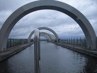 Im Boot auf dem Falkirk Wheel