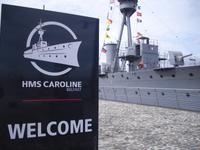 HMS Caroline im Hafen von Belfast