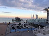 Blick zum alten Pier im Abendlicht