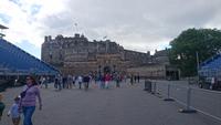 Blick von der Esplanade zum Castle in Edinburgh