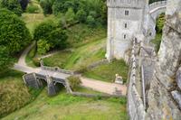 Blick in den Burggraben