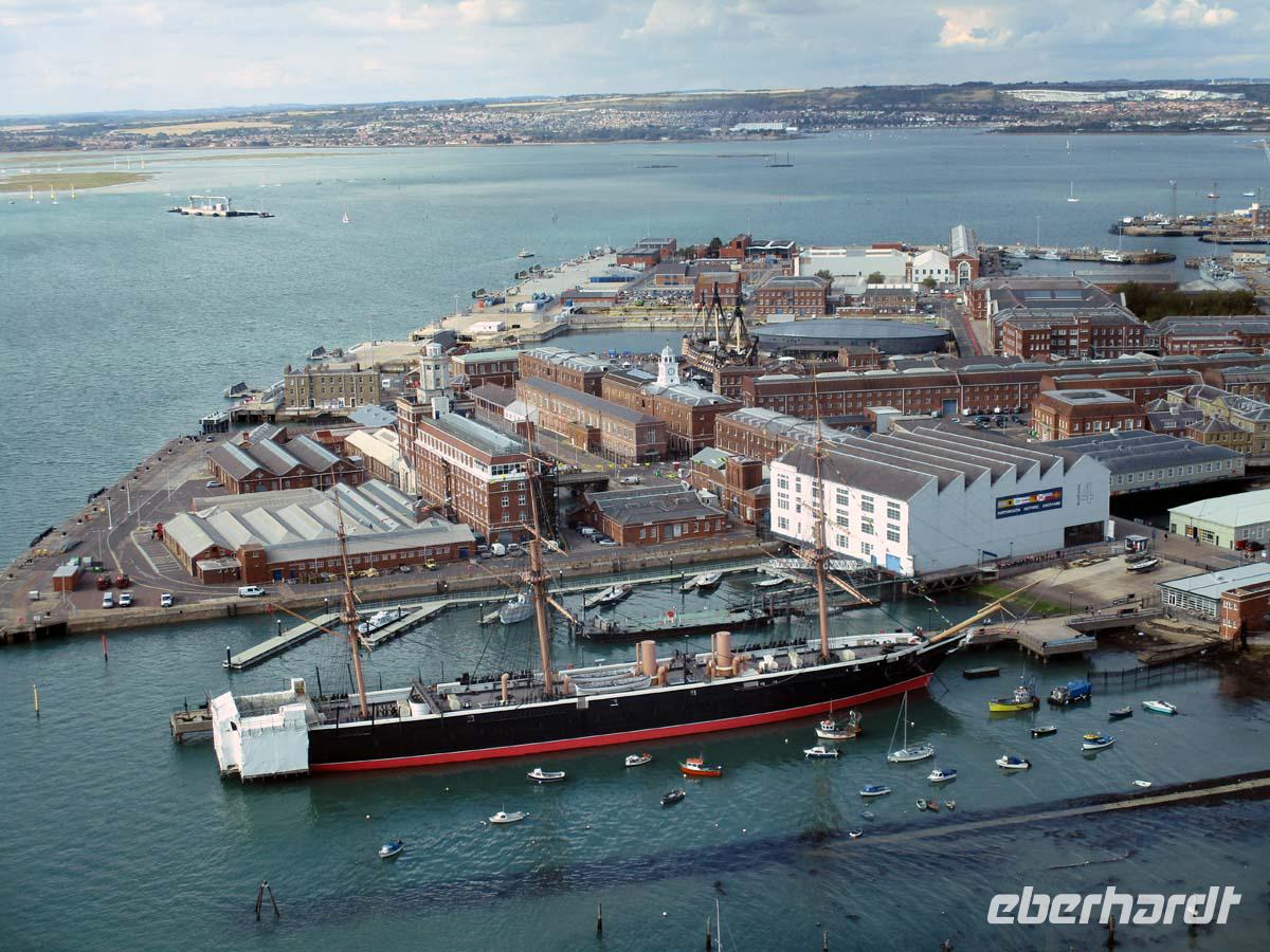 Die historischen Docks von Portsmouth