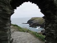 Blick aus der Kernburg Tintagel