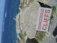 nicht zu nahe an die Felsen gehen! 