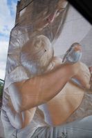 Mural in Glasgow - das Rotkehlchen ist ein Verweis von Saint Kentigern