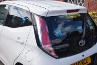 Aufkleber auf dem Auto fordern ein neues Unabhängigkeitsreferendum