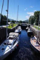 Früher dauerte die Schleusung durch die acht Stufen ca. 6 Stunden, heute 