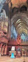 177 Chester Cathedral, Altar und Orgel im Langhaus