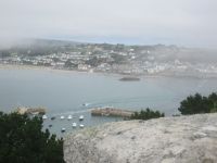 das Wetter wird besser; Marazion auf der Festlandsseite