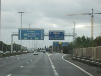 auf der Heimfahrt: Autobahnkreuz bei Gent