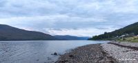199 Highlands am Loch Linneh am Abend