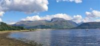 234 Corpach, Blick über den Loch Linneh zum Ben Nevis Massiv