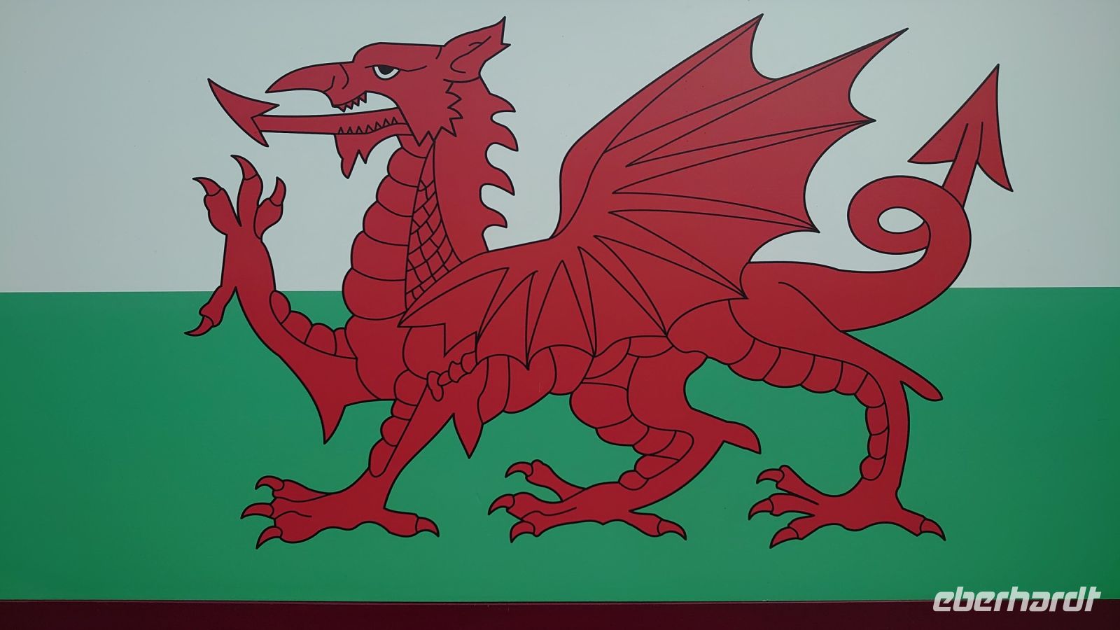 Die Flagge von Wales