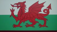 Die Flagge von Wales