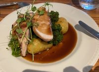 Braten mit Gemüse etc.