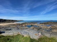 Engländer baden in einem Felspool