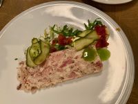 Pastete aus geräuchertem Schinkenspeck