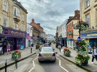 Blumenschmuck in Wells