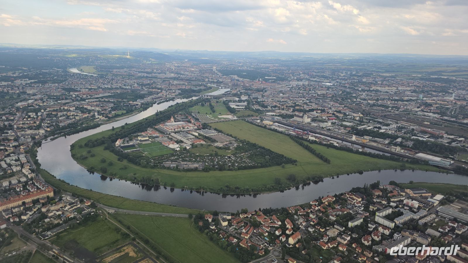 Landeanflug auf Dresden