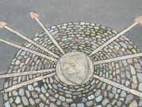 Wegweiser am Boden in Jedburgh