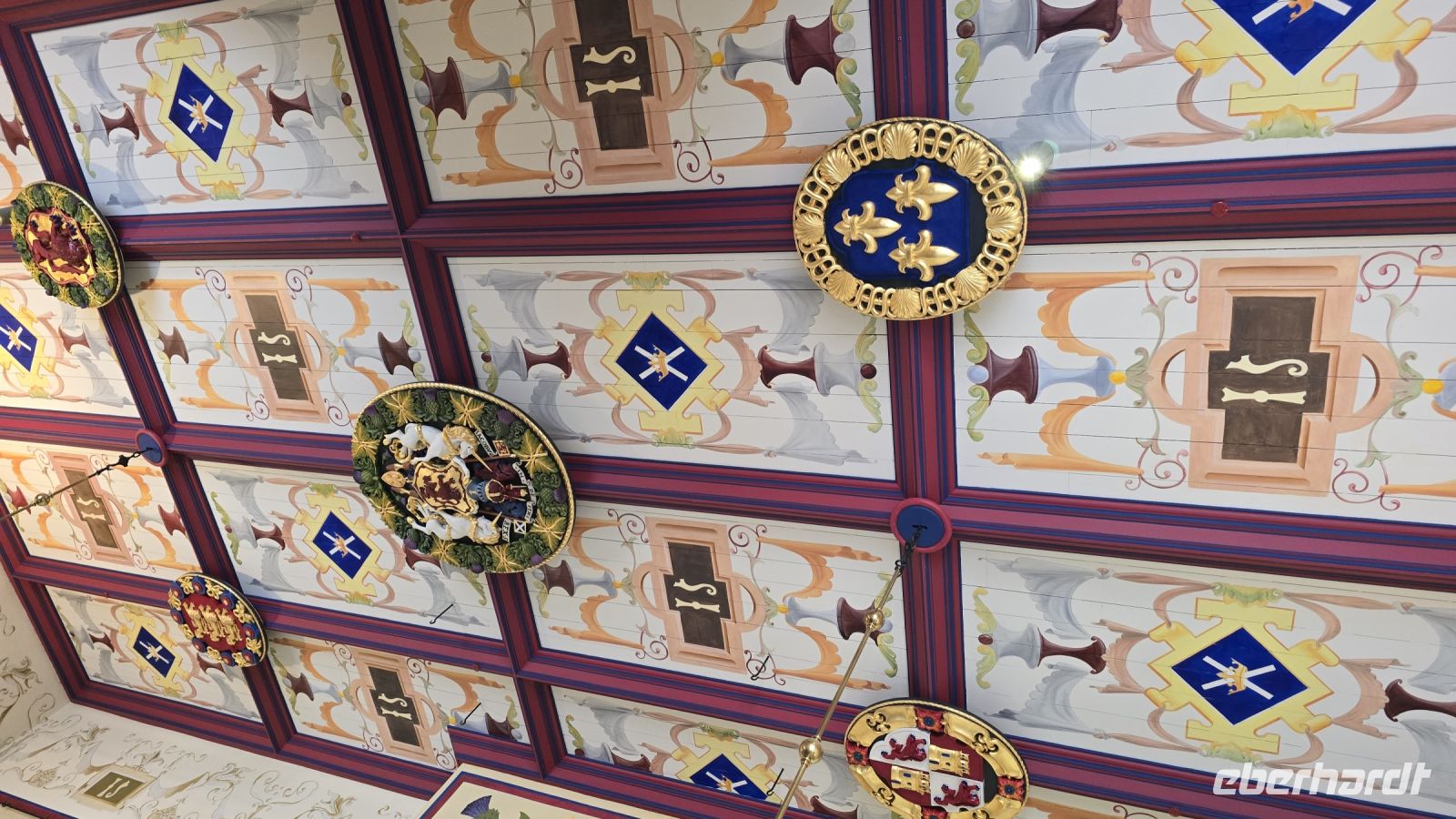 Stirling Castle,  Decken in den Staatsgemächern