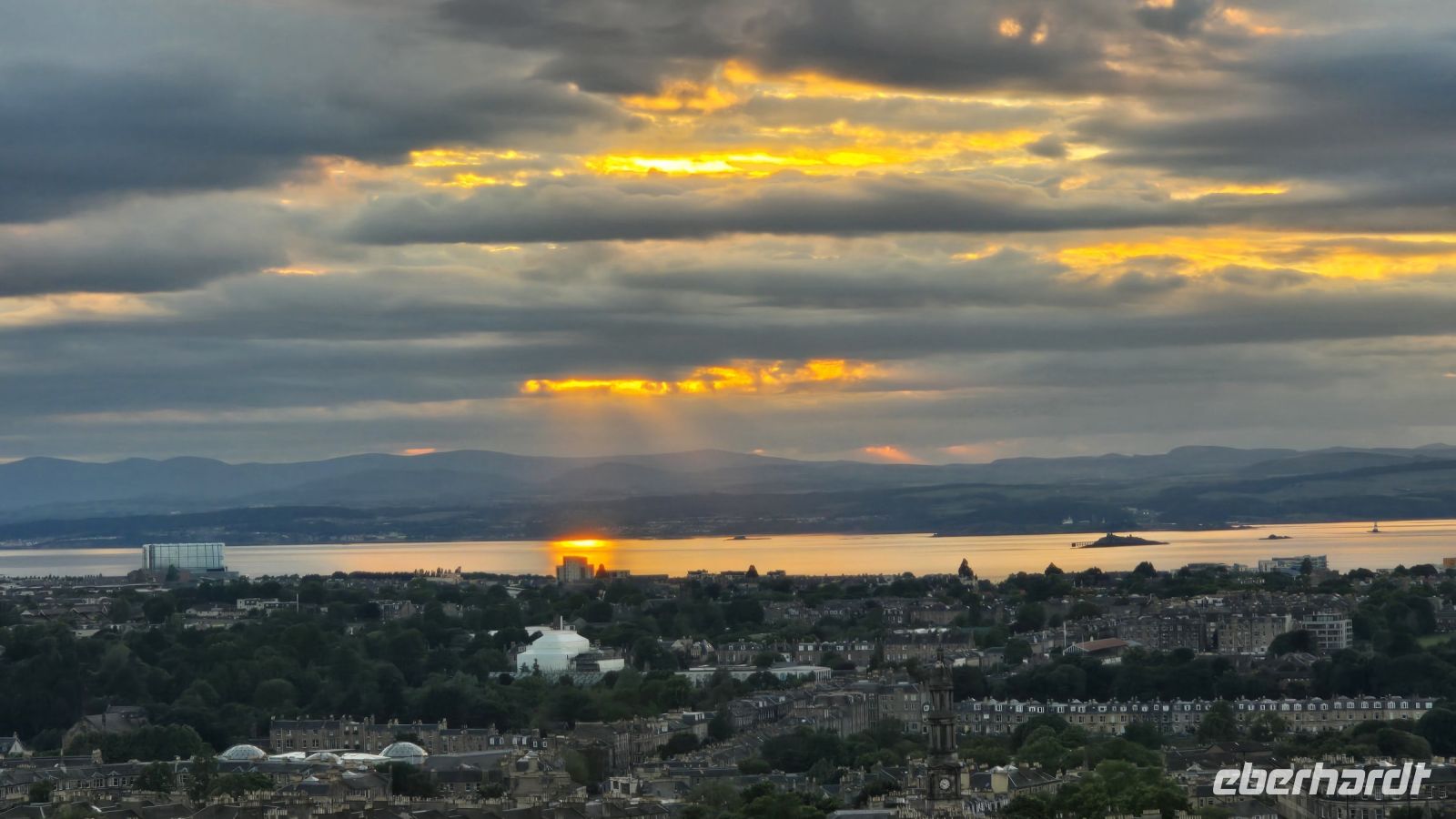 Sonnenuntergang in Edinburg 