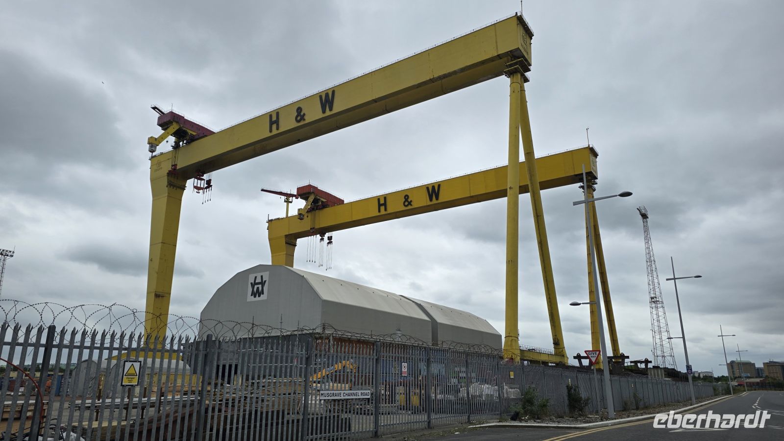 Die Kräne der Werft Harland & Wolff