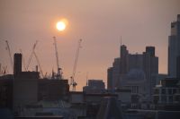 Kräne in London City - in der Stadt wird ständig gebaut