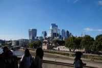 Blick auf den Tower und die Skyline von der City of London