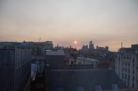 Morgendlicher Blick aus dem Fenster