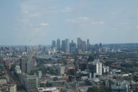 Blick zu Canary Wharf/Isle of Dogs