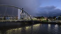Clyde Arc bei Nacht