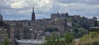 Blick zum Castle von Edinburgh