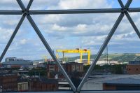 Belfast von oben Victoria Shopping Centre