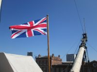 auf dem Außendeck der 