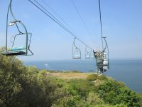 per Sessellift zur Alum Bay