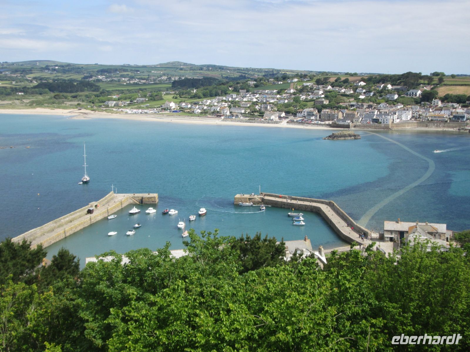 Blick vom St. Michaels Mount auf Marazion
