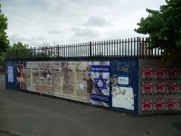 Auf der unionistischen Seite der Solidarity Wall