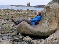 Gemütliches Sitzmöbel am Giant's Causeway