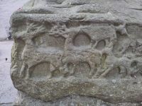 Hirsche und Hunde aub der Basis des Hochkreuzes von Kells