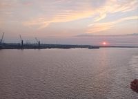 Sonnenuntergang im Hintergrund England