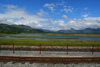 248 Wales, Ffestiniog Railway, Blick von Porthmadog in den Snowdon NP