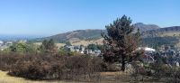 330 Edinburgh, Calton Hill, Blick zu Arthurs Seat mit Holyrood House