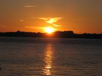 Sonnenuntergang in Caernarfon