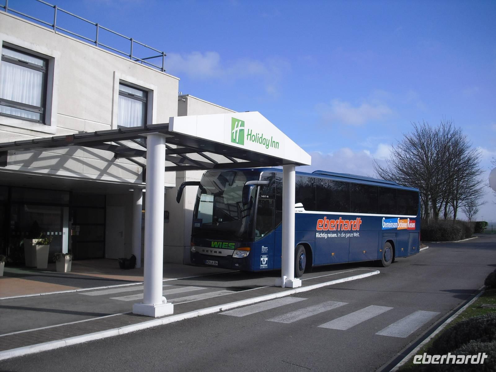 Erste und letzte Übernachtung im guten Holiday Inn in Calais