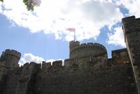 Union Jack auf dem Dach des Castelle