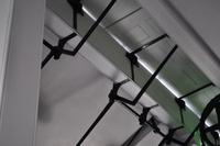 Der Laser markiert den Nullmeridian (grüner Streifen)