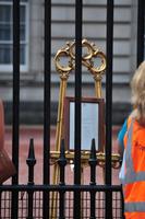 Verkündigung der Geburt des Thronfolgers Prince George vor dem Buckingham Palace